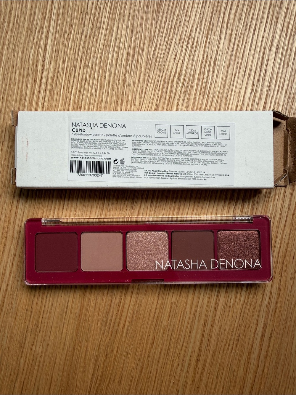 BNIB Natasha Denona Cupid Eyeshadow Palette - Rose, Berry & Copper Tones